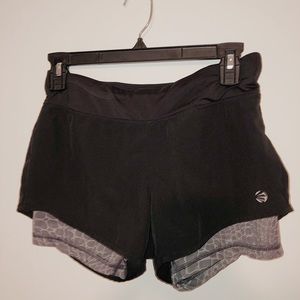 Black workout fitness shorts
